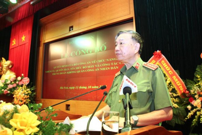 Bộ trưởng Tô Lâm phát biểu tại buổi lễ
