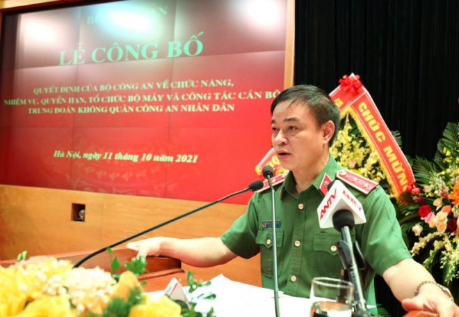 Tư lệnh CSCĐ Phạm Quốc Cương phát biểu tại buổi lễ