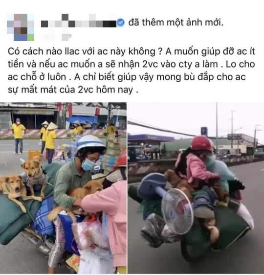 Một “đại gia” muốn tìm thông tin vợ chồng ông H. để hỗ trợ tiền và hứa nhận vào làm việc