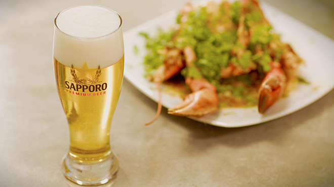 Sapporo phù hợp với nhiều “món nhắm” đi kèm
