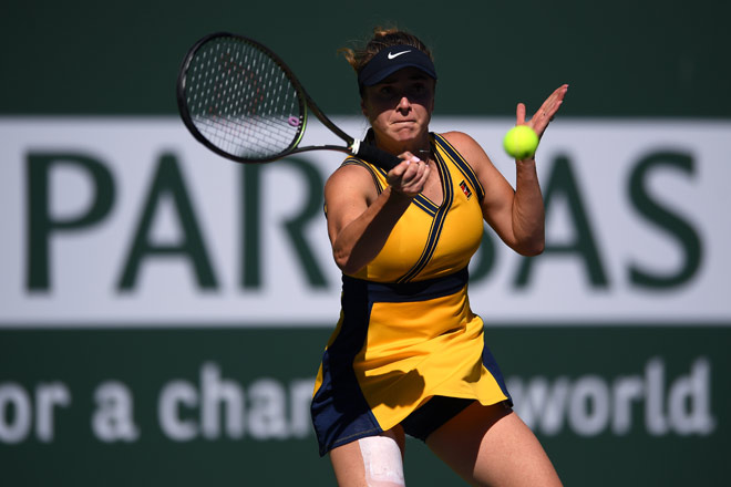Không giống như người chồng Monfils, Svitolina sớm phải rời giải đấu ở Indian Wells năm nay