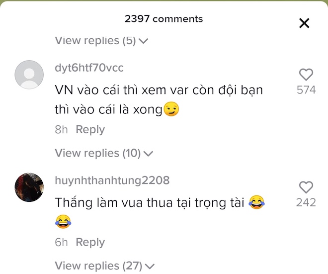 "VAR một lần nữa quay lưng với Việt Nam" lọt top trending TikTok - 4