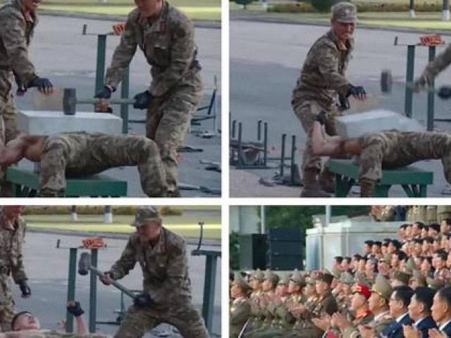 Thể thao - Binh sĩ Triều Tiên biểu diễn công phu đặc dị trước lãnh đạo Kim Jong-un