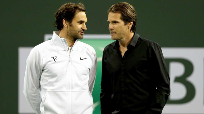 Federer (trái) và Haas (phải) là đôi bạn tri kỉ của làng tennis