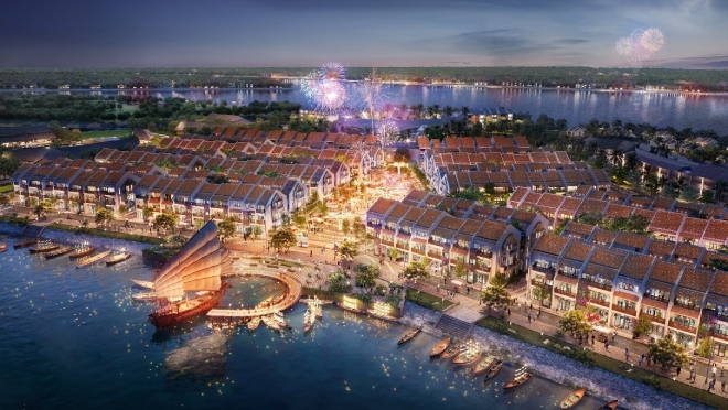 Sân khấu thương cảng tại Hoian d’Or là nơi diễn ra những lễ hội và màn trình diễn nghệ thuật mang đậm màu sắc và tinh thần của miền đất di sản