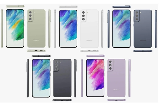 Các phiên bản màu dự kiến của Galaxy S21 FE 5G.