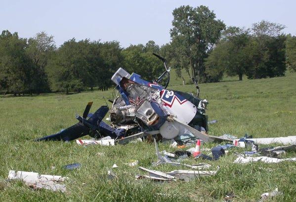 Vụ tai nạn máy bay trực thăng năm 2003 khiến Jeff Bezos suýt mất mạng. Ảnh: NTSB.