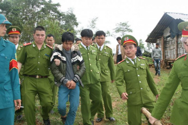 Đối tượng Nguyễn Văn Tin bị Công an bắt giữ sau gần 1 tháng gây án. Ảnh:TL