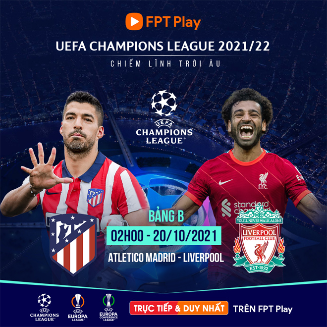Atletico Madrid - Liverpool là trận đấu hấp dẫn nhất của lượt trận thứ 3 vòng bảng UEFA Champions League 2021/ 2022