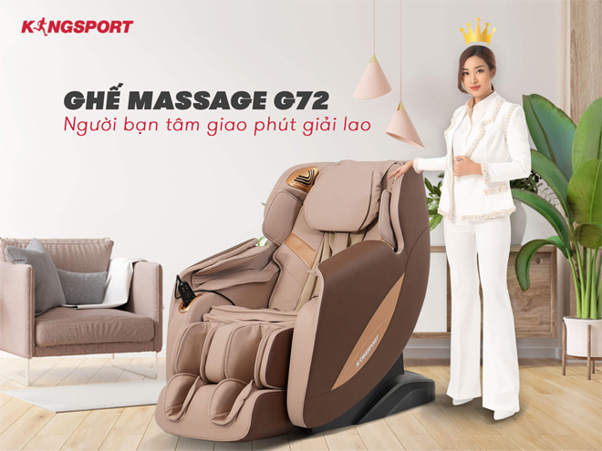 Ghế massage Kingsport phù hợp cho nàng công sở với thiết kế nhỏ gọn, không chiếm nhiều diện tích.