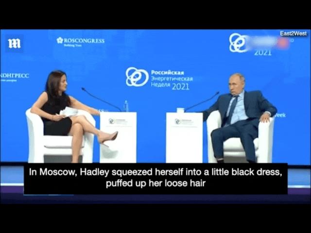 Thế giới - Video: Nữ phóng viên Mỹ xinh đẹp cố tình làm động tác khiến ông Putin phân tâm?