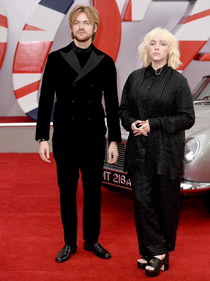 Eilish và Finneas tại buổi ra mắt bộ phim James Bond mới nhất "No time to die"