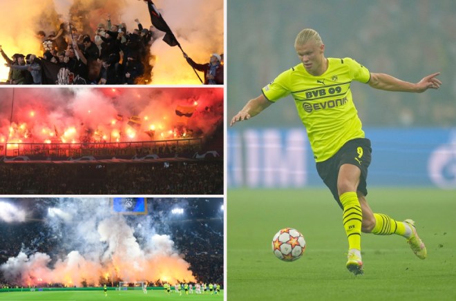 Haaland &#34;tịt ngòi&#34; ngày Dortmund thảm bại ở Cúp C1, bị fan Ajax &#34;xông khói&#34; - 1