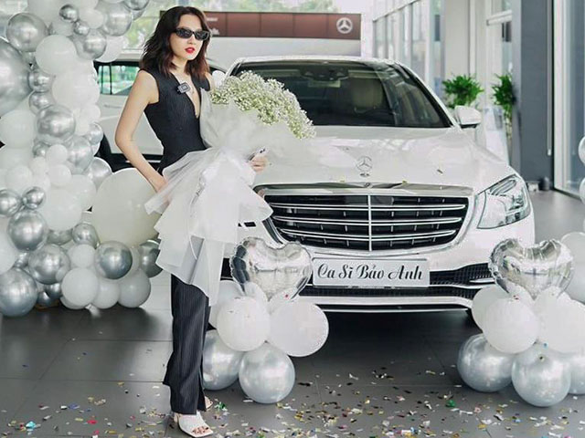 Ô tô - Ca sĩ Bảo Anh sắm xế sang Mercedes-Benz S450 trắng tinh
