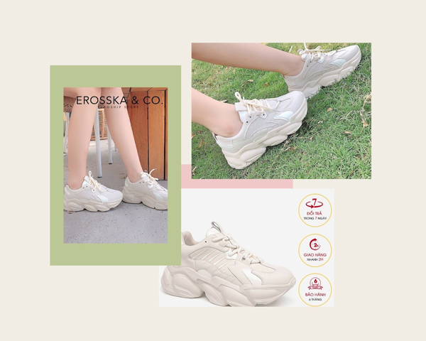 Được giảm giá lên đến 49% chỉ còn 199.000 đồng, giày thể thao nữ thời trang Erosska là sản phẩm “đáng mong chờ” nhất trong ngày hội “Siêu sale thương hiệu” hôm nay.