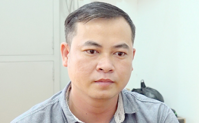 Nguyễn Thanh Long tại đã đến cơ quan công an đầu thú ngay sau khi "bạn đồng hành" bị bắt. Ảnh do Công an An Giang cung cấp