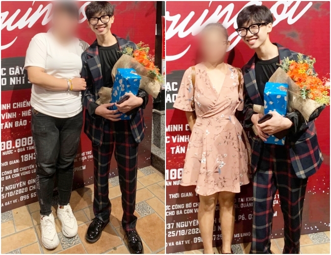 Cậu chụp ảnh cùng người hâm mộ sau buổi trình diễn.&nbsp;
