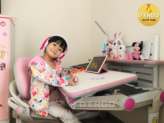 Bàn học thông minh - cách chống cận cho con khi ngồi học - 3
