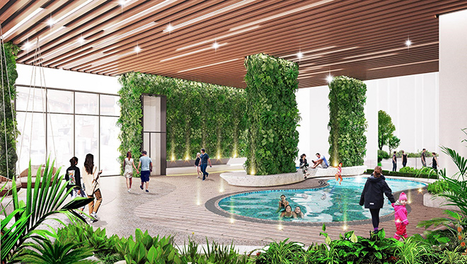 Dự án sở hữu mảng xanh hơn 11.000m2 và hệ tiện ích all-in-one