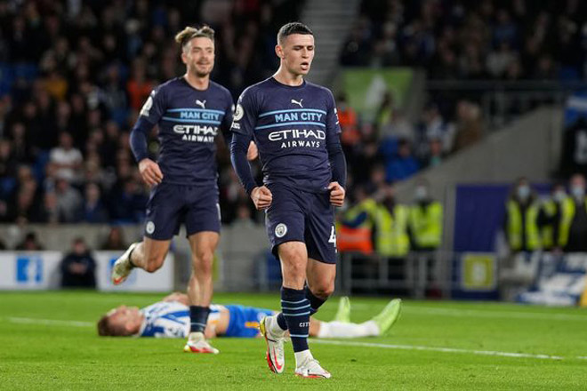 Phil Foden đóng góp 2 bàn trong đại thắng 4-1 của Man City trên sân của Brighton