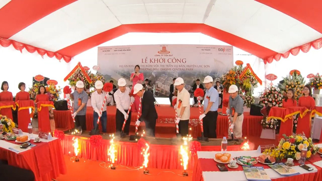 Lễ khởi công – Phát súng đầu tiên kích hoạt dự án DHome Central Park tại Lạc Sơn
