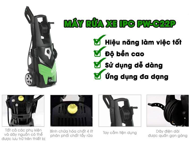 Máy rửa xe IPC PW-C22P hiệu năng làm việc ấn tượng