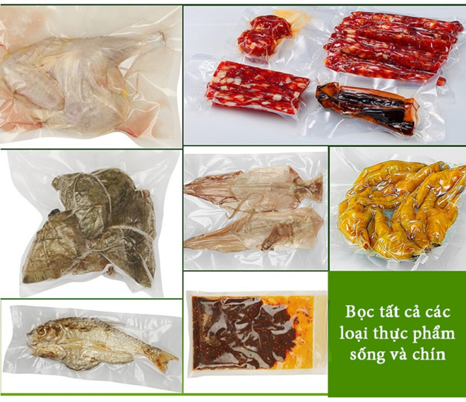 Các loại thực phẩm có thể được hút chân không