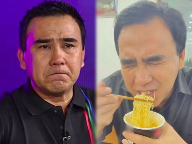 Sao Việt - Clip MC Quyền Linh ăn vội tô mì, nói một câu gây xúc động dân mạng