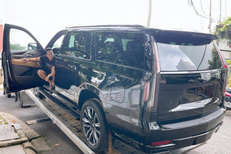 "Khủng long Mỹ" Cadillac Escalade ESV Sport đã về tới tay đại gia Hoàng Kim Khánh