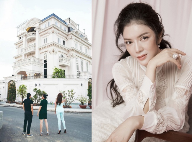 Lý Nhã Kỳ sở hữu một căn &#34;bạch dinh dát vàng&#34; tráng lệ. Căn biệt thự tọa lạc trên một mảnh đất rất rộng.
