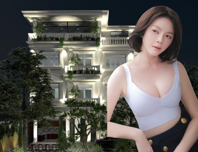 Ngoài ra, diễn viên còn sở hữu căn biệt thự xa hoa khác. Nhìn từ bên ngoài, căn biệt thự được ví von như bạch dinh với tông màu trắng chủ đạo.
