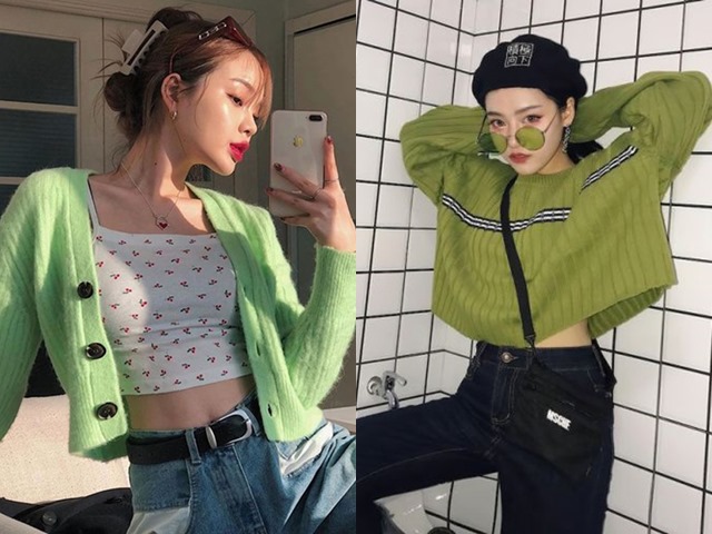 Thời trang - Mix trang phục xanh lá đón trend mùa lạnh