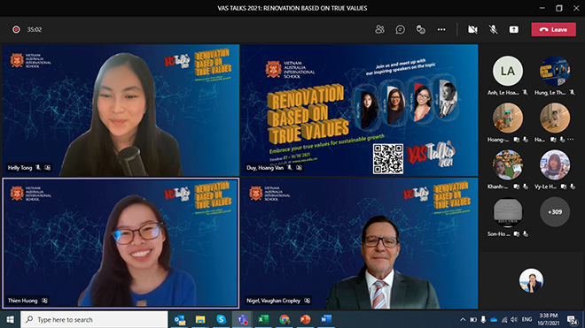 VAS Talks 2021 được tổ chức trực tuyến với hơn 6.000 học sinh từ lớp 3-12 tham gia