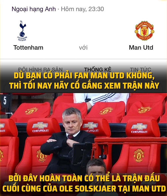 Có thể đây sẽ làm trận đấu cuối cùng của Solskjaer trên cương vị HLV MU.