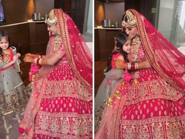 Bạn trẻ - Cuộc sống - Clip: Phản ứng của con gái khi thấy mẹ mặc đồ cô dâu “đốn tim” dân mạng