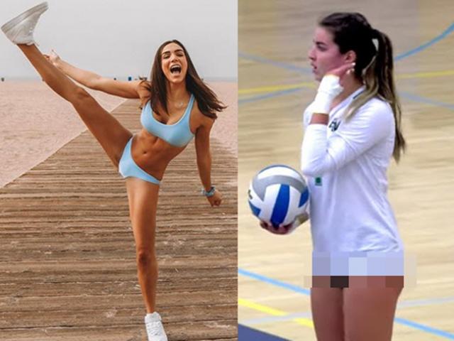 Thể thao - Hoảng hốt chân dài bóng chuyền "như quên mặc quần" còn hành động hớ hênh