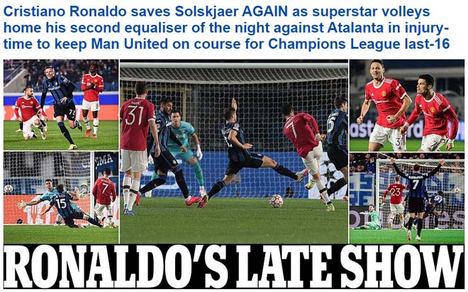 Daily Mail ca ngợi màn trình diễn của Ronaldo