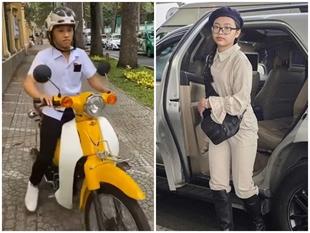 Giải trí - Clip: Hồ Văn Cường tự lái xe cub đi học, dân mạng liền so sánh với Phương Mỹ Chi