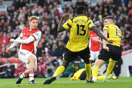 Video bóng đá Arsenal - Watford: SAO trẻ tỏa sáng, thẻ đỏ định đoạt (Vòng 11 Ngoại hạng Anh)