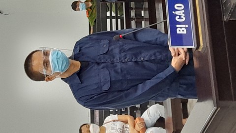 Bị cáo Trần Hoài Vũ tại toà