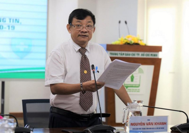Ông Nguyễn Văn Khanh, Phó Giám đốc Trung tâm Báo chí TP.HCM báo cáo tại sơ kết. Ảnh: TTBC