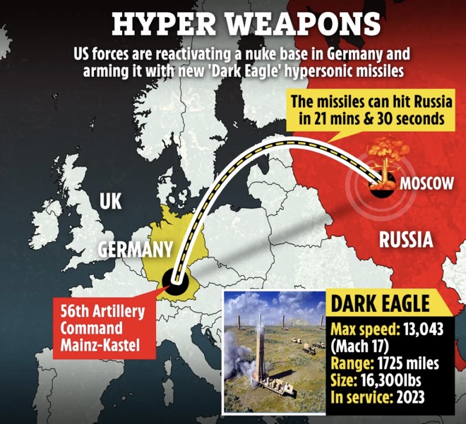 Tên lửa Mỹ trang bị ở Đức có thể tấn công hạt nhân Nga trong 21 phút.