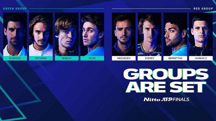 2 bảng đấu hấp dẫn của nội dung đơn nam ATP Finals năm nay đã được xác định