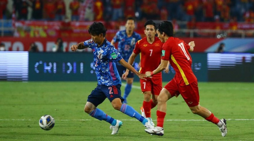 Đội tuyển Việt Nam có trận đấu nỗ lực trước đội tuyển Nhật Bản hôm 11/11. Ảnh: AFC