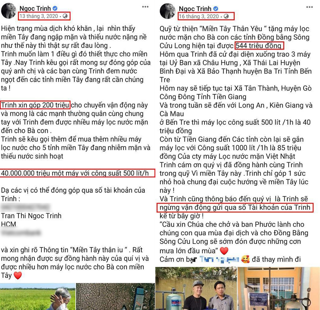 Ngọc Trinh bất ngờ bị “khui” lại việc kêu gọi từ thiện sau khi Bộ Công an tuyên bố vào cuộc - 2