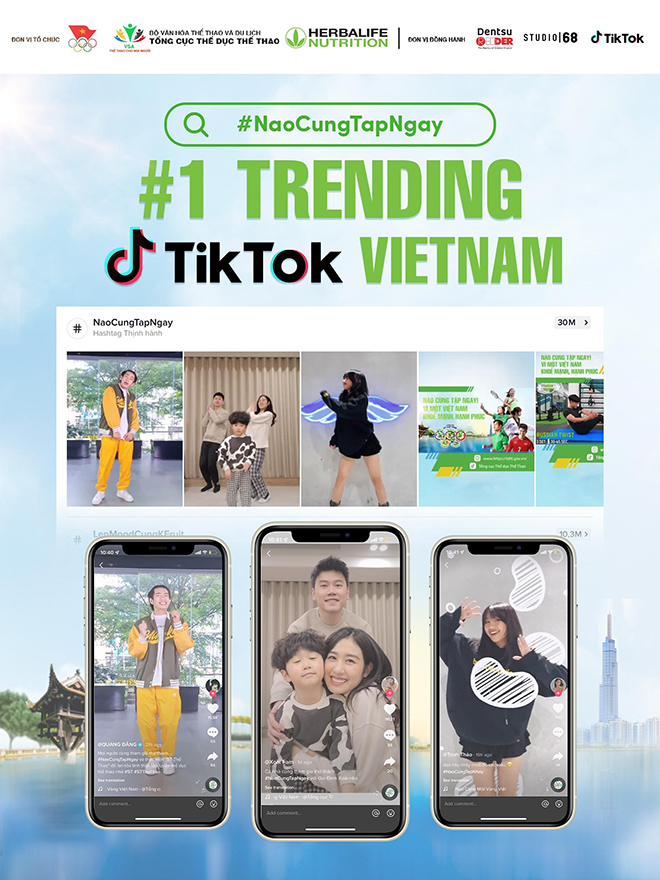 #NaoCungTapNgay đạt top 1 trending TikTok – tinh thần thể dục thể thao được đẩy mạnh hơn bao giờ hết - 1