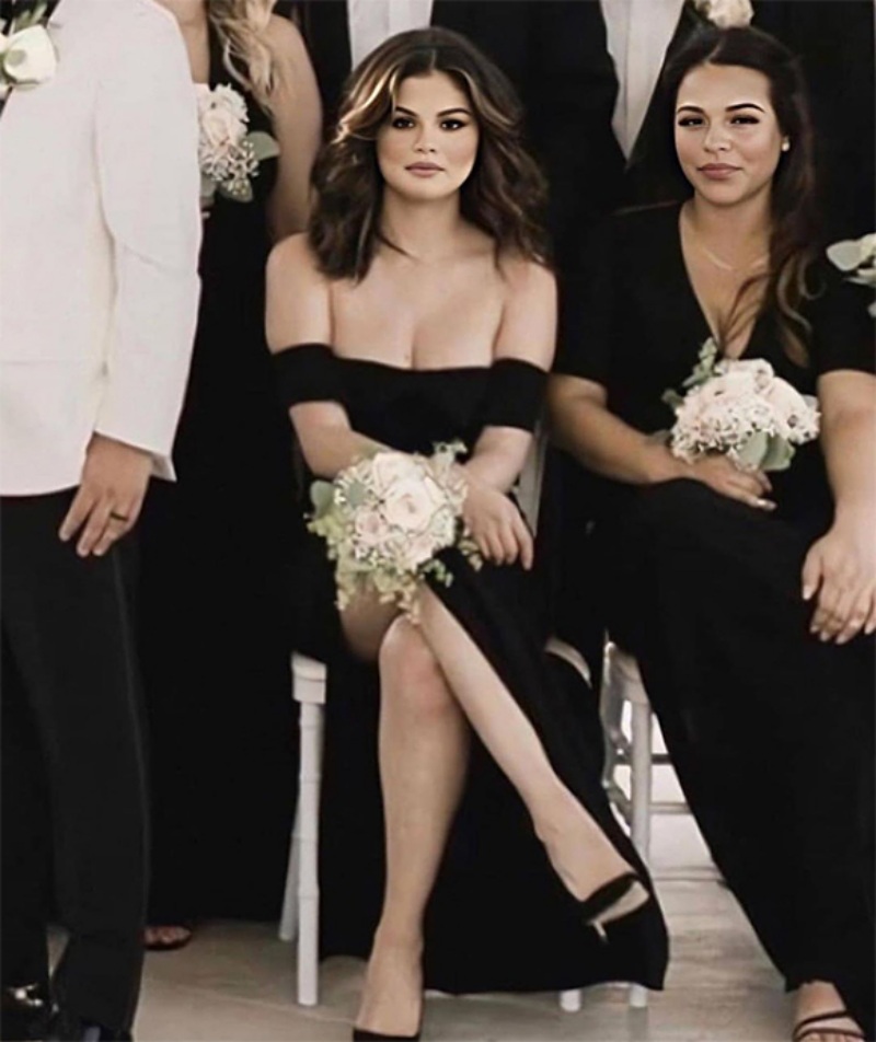 Selena Gomez, Kendall Jenner mặc "phô trương" vóc dáng đi đám cưới lấn át cả cô dâu - 10