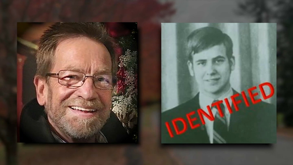 Bên trái là ảnh chụp Thomas Randele, sống tại Lynnfield, bang Massachusetts; còn bên phải là ảnh chụp Ted Conrad từ những năm 1960. Lực lượng chức năng xác nhận, cả hai là cùng một người. Ảnh: NBC Boston