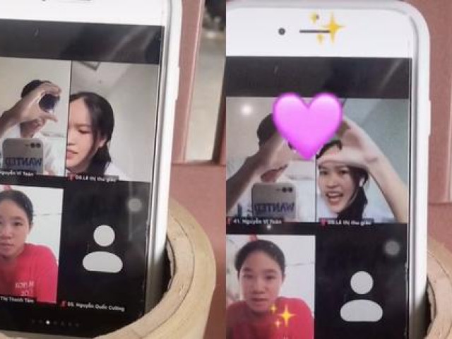 Bạn trẻ - Cuộc sống - Cặp đôi Gen Z tranh thủ làm hành động này khi học online khiến cả lớp "tức cái lồng ngực"