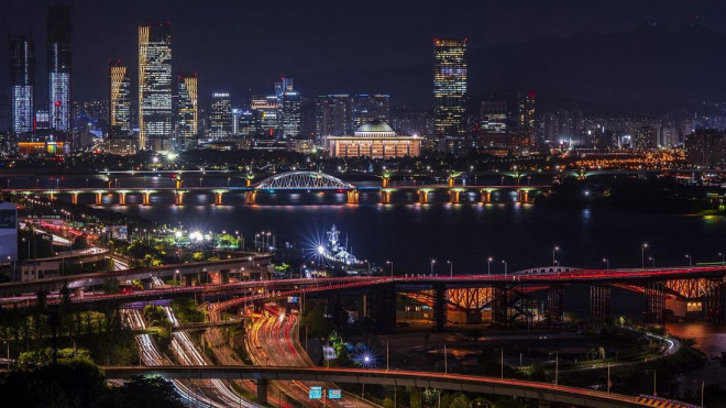 Thủ đô Seoul về đêm. Ảnh: Euro News